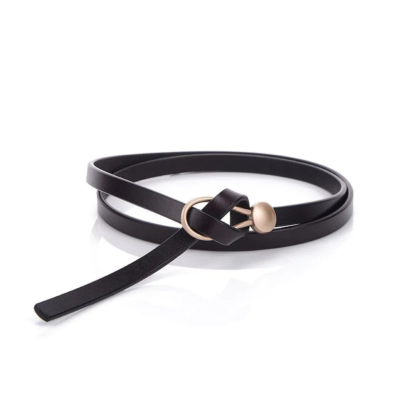 Curele de designer pentru femei din piele naturală, curea pentru rochie cu nod, talie lungă și subțire, cataramă aurie, neagră, Ceinture Femme Easy Cummerbund