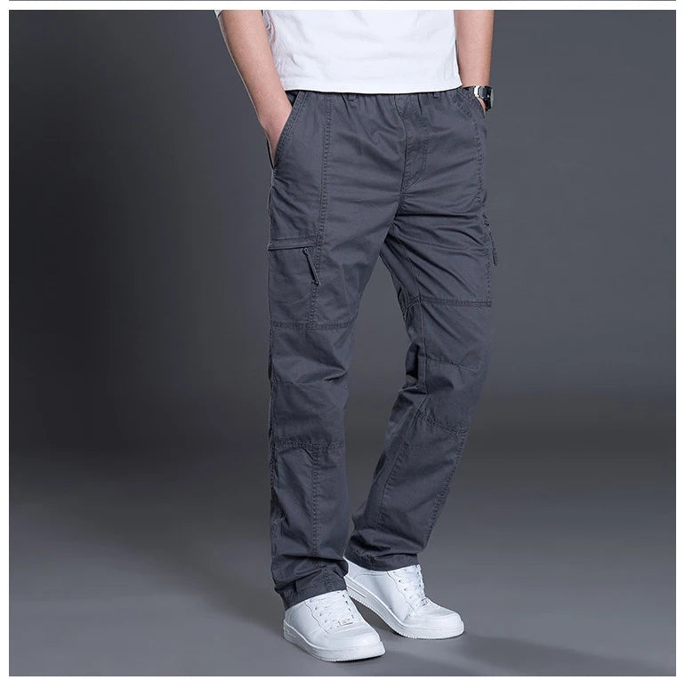 Herren Hosen 2025 - Summer Autumn Fashion Cotton Long Pants Straight Joggers Plus Size