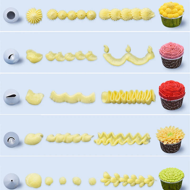 BCMJHWT Spritztüllen Set Silikon - 16 Stück 1 Beutel