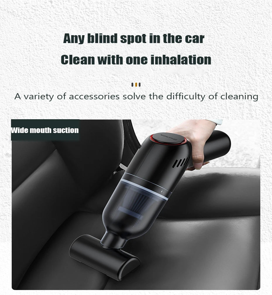 EAFC Wireless Car Vacuum Cleaner Handheld Mini Vaccum 8000Pa 120W High Suction Reacharageable For Home Car Cleaning Wet Dry
