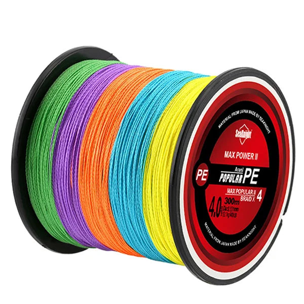 SeaKnight Marke TriPoseidon Serie 4 Stränge 300M PE Geflochtene Angelschnur 8-60LB Multifilament Angelschnur Glatt Karpfen Angeln