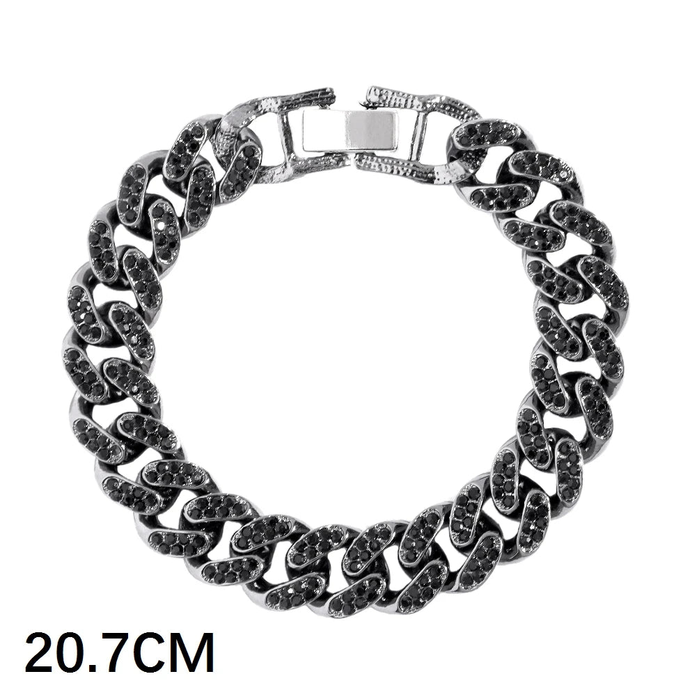 Luxus Voll Strass Große Tennis Kette Armbänder 2025 - Frauen Männer Fashion Bling - Iced Out Quadrat Kristall Armband Hand Schmuck Premium