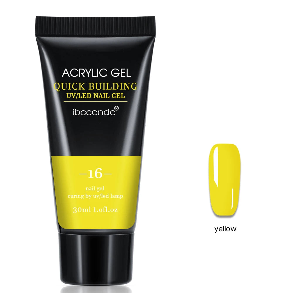 Gel de unghii 2025: 30ml acrilic dur, transparent - Colecție UV LED