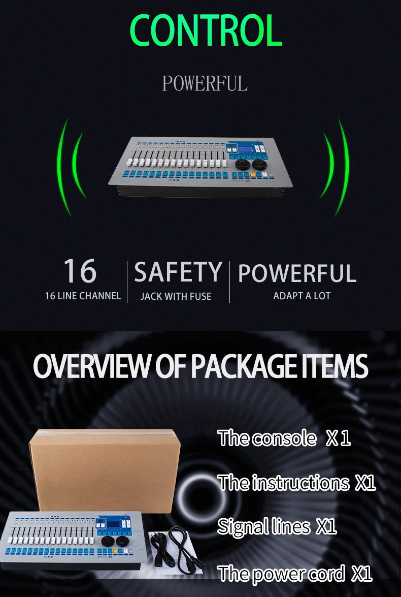 Controler DMX SHEHDS 1024/consolă 192 pentru iluminare Par, lumină cu cap mobil, standard internațional, DJ, discotecă, nunți, concerte