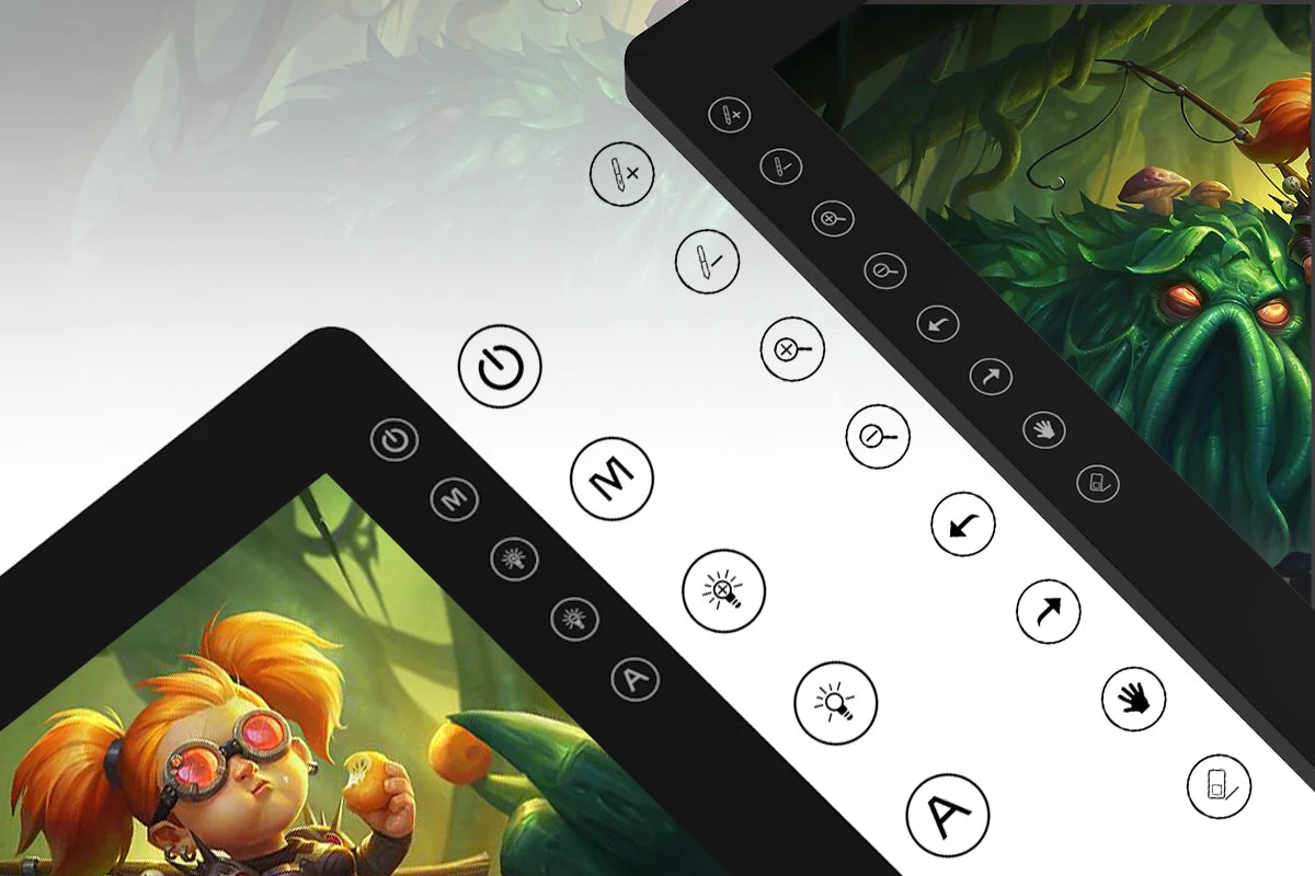 Gaomon PD2200 21.5 Inch Graphics Tablet Anti-Glare Full Lamination Screen Display with 8 Touch Keys Support ±60° Tilt Function