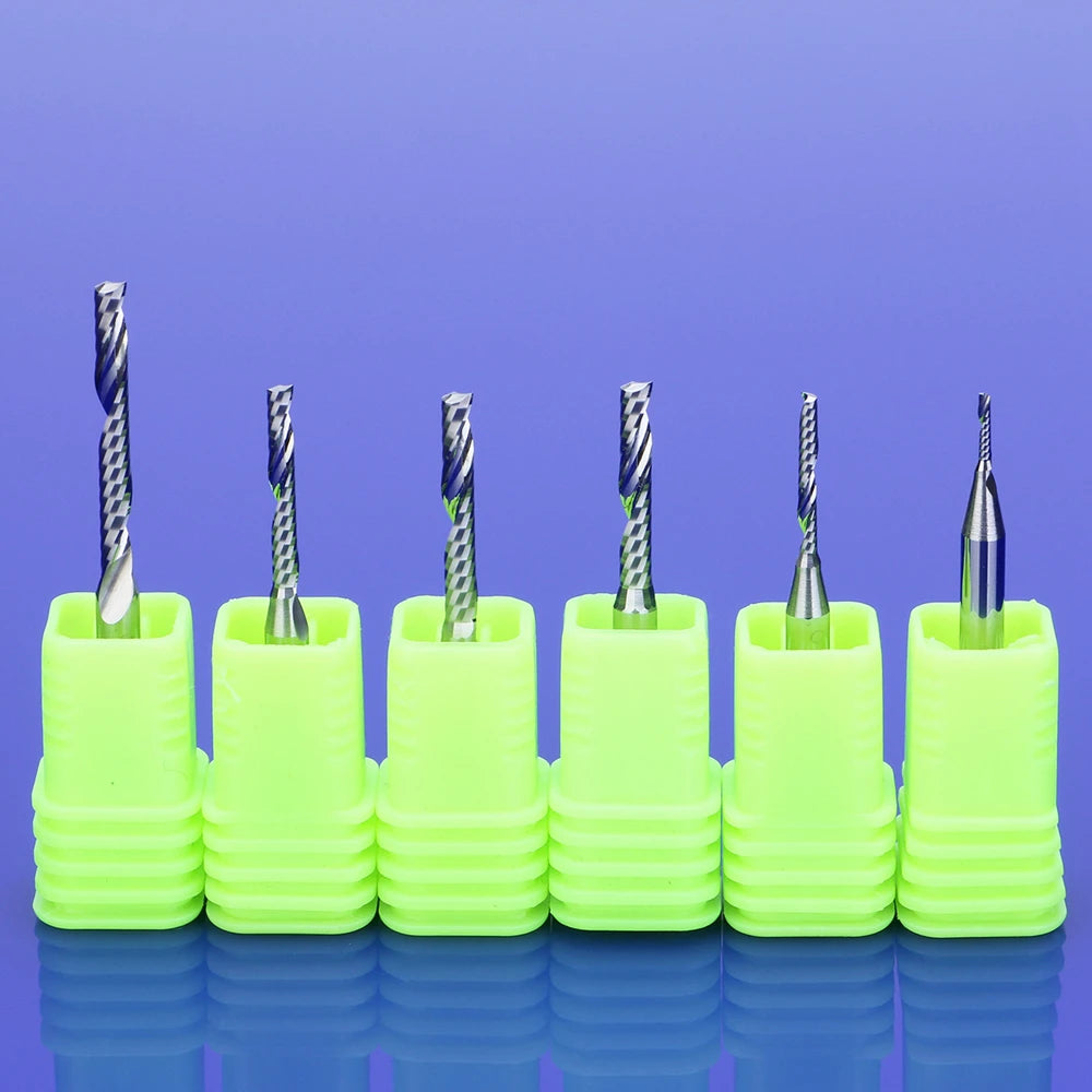 HOZLYCED Singleflute Spiralfräser - Ø3.175-8mm 38-80mm