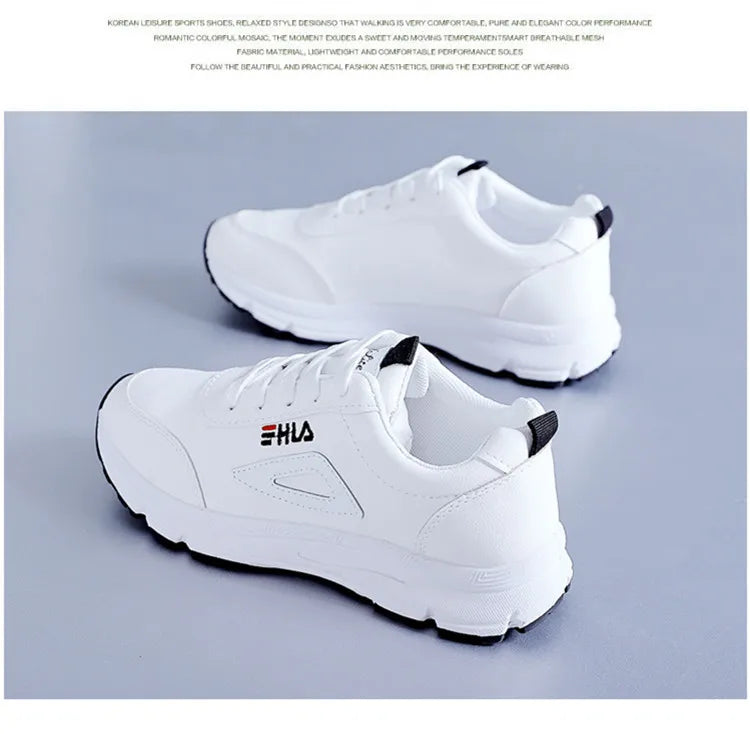 White Shoes for Women Sneakers 2024 Breathable Women's Sports Shoes Outdoor Walking Flats Woman Spring Casual Shoe Lady Sneaker