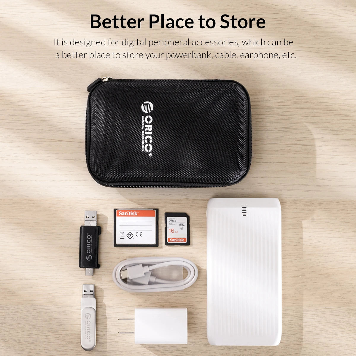 Festplatten-Tasche 2025: ORICO 2.5 Inch HDD Box Portable Hard Drive Bag Storage Protection Collection