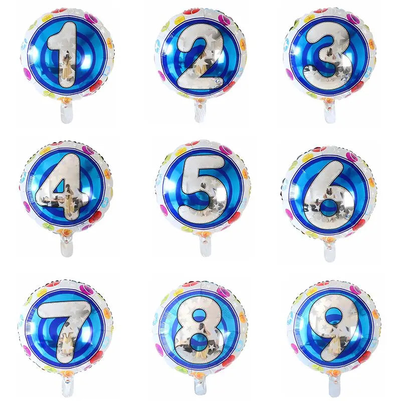 Disney 40C-SZ-2 Zahlenfolie 18Inch Blau - 10er Pack