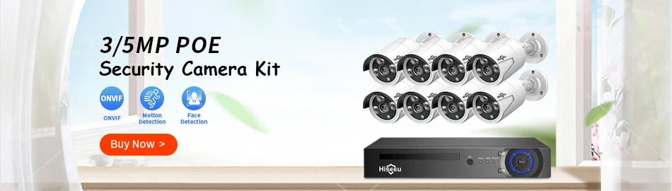 Überwachungssystem 2025: Hiseeu 4CH 5MP POE Dome IP Camera System Kit - Video Surveillance Set Night Vision Home Outdoor Waterproof Security Camera Set POE Collection