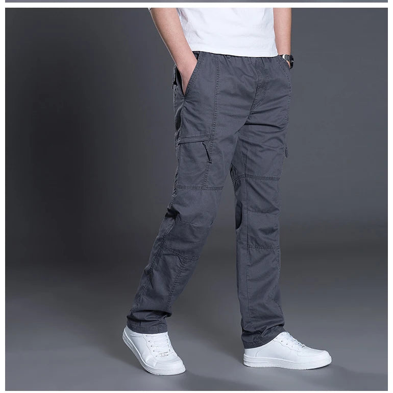 Herren Hosen 2025 - Summer Autumn Fashion Cotton Long Pants Straight Joggers Plus Size