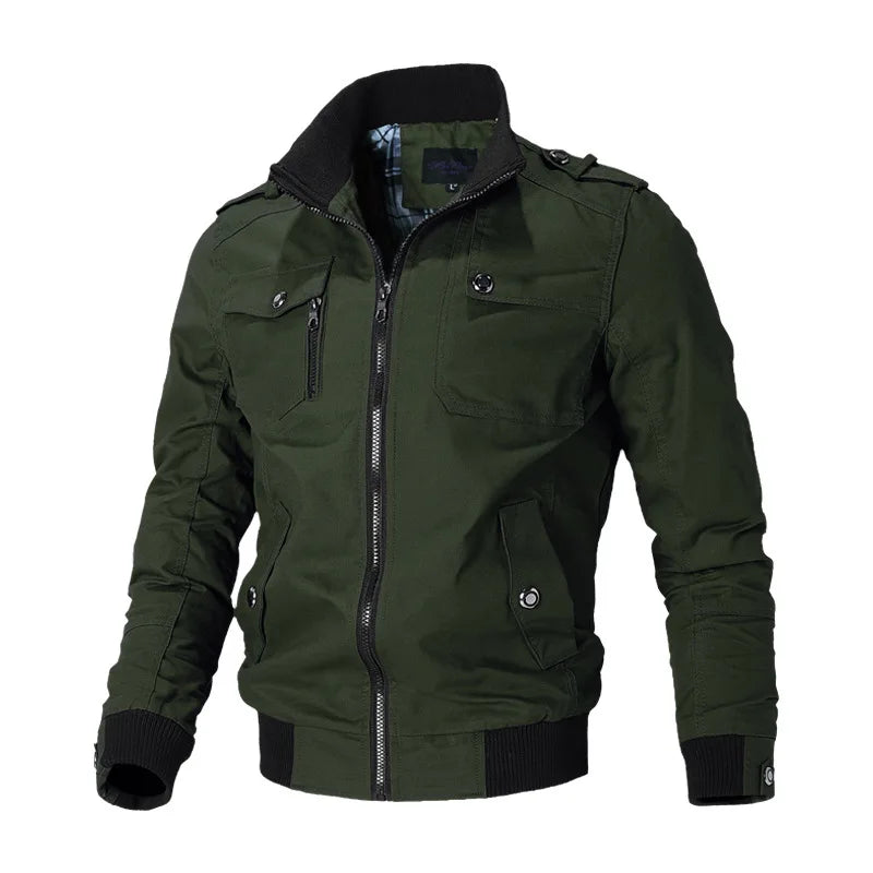 Bomber Jacke Lässig Windschutz - Polyester L/XL Leicht