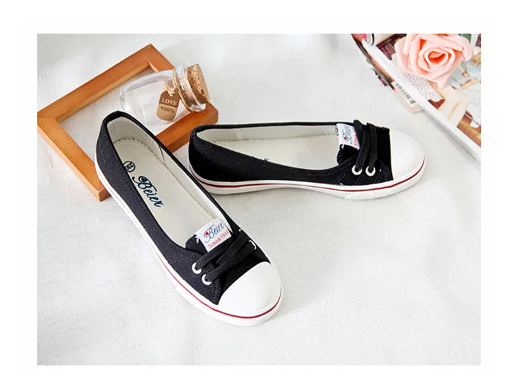 Women Shoes Fashion Comfortable Sports Sneakers Female Flats Trend Breathable Casual Canvas Shallow Shoes Women's Sneakersisd34