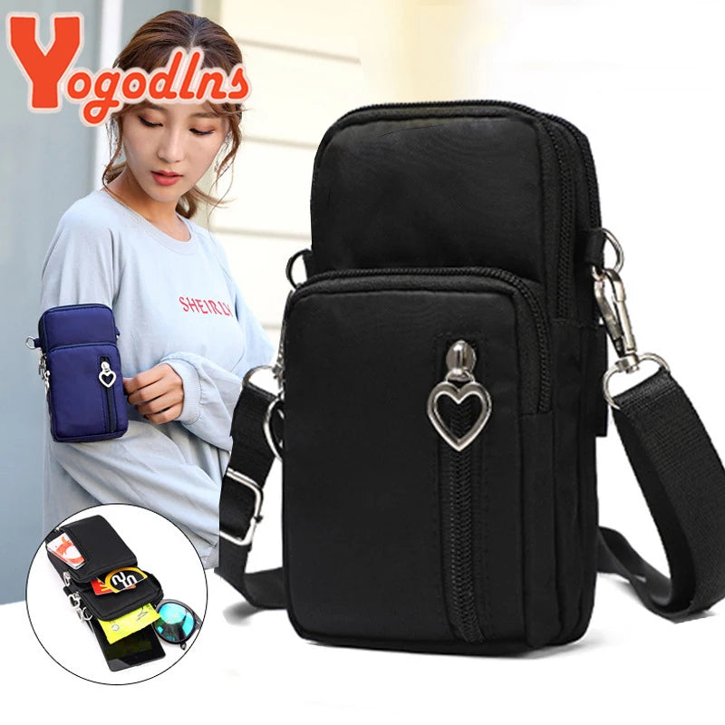 Premium Crossbody Taschen Damen Wasserdicht Nylon - Multifunktional Casual Kleine Tasche - Handy Hülle Sport
