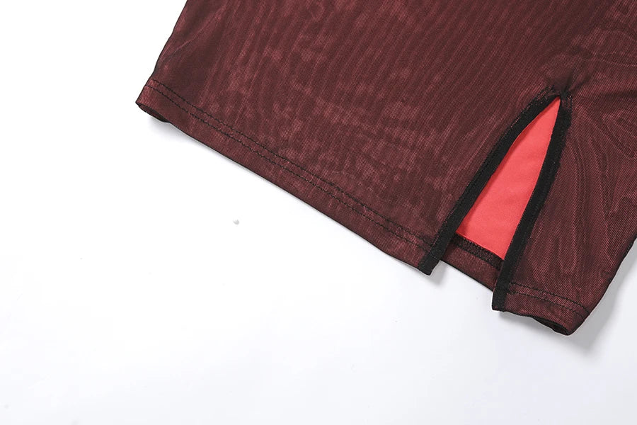 Mesh Double Layer elegant Skinny Dress Women Sleeveless Party Bodycon 2023 Bandage Elastic Split Trend Clubwear Slim Outfit