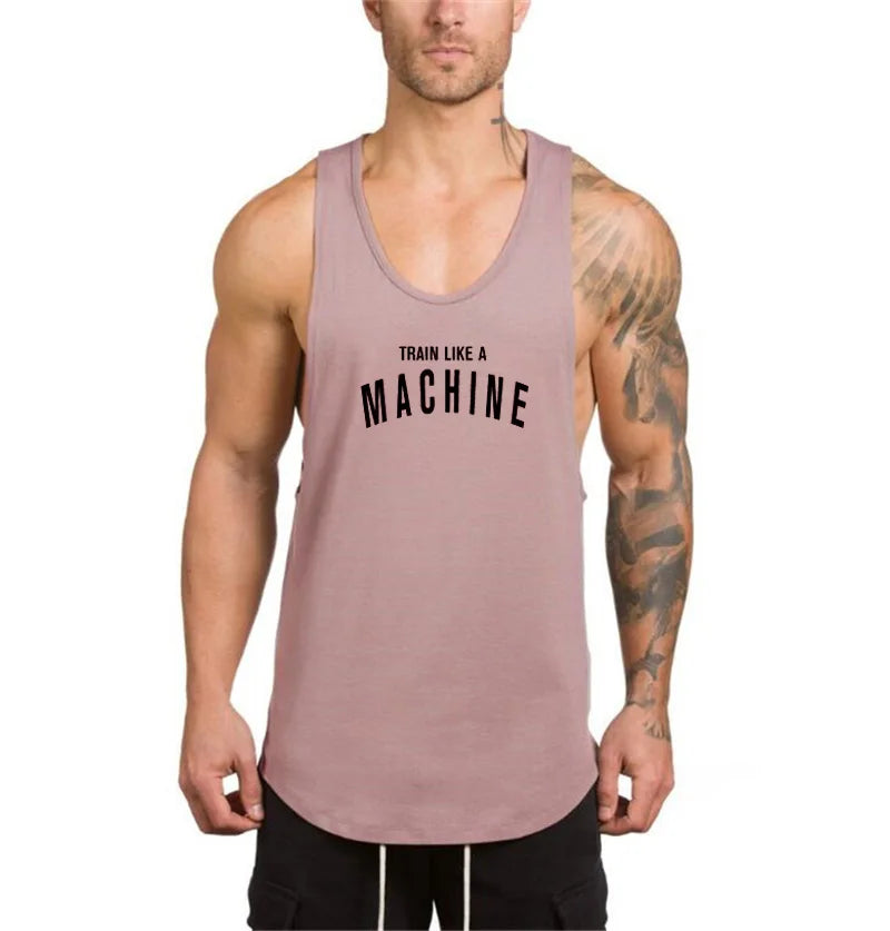 Muscleguys Marke Gym Kleidung 2025: Herren Bodybuilding Fitness Stringer Tank Top - Sportbekleidung Unterhemd Muskel Workout Singlets Baumwolle M-XXL
