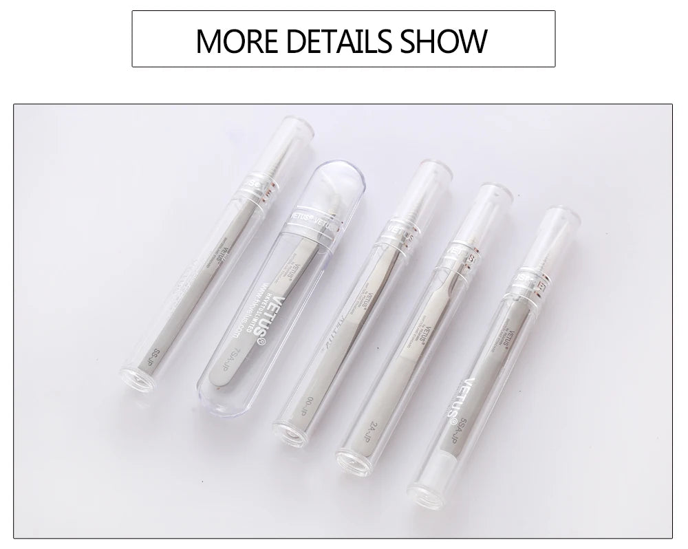 Makeup Professional Eyelash Tweezers 3D Volume Eyelash Extension Tweezer Fan Lash Eyebrow Tweezers VETUS Excellent Closure