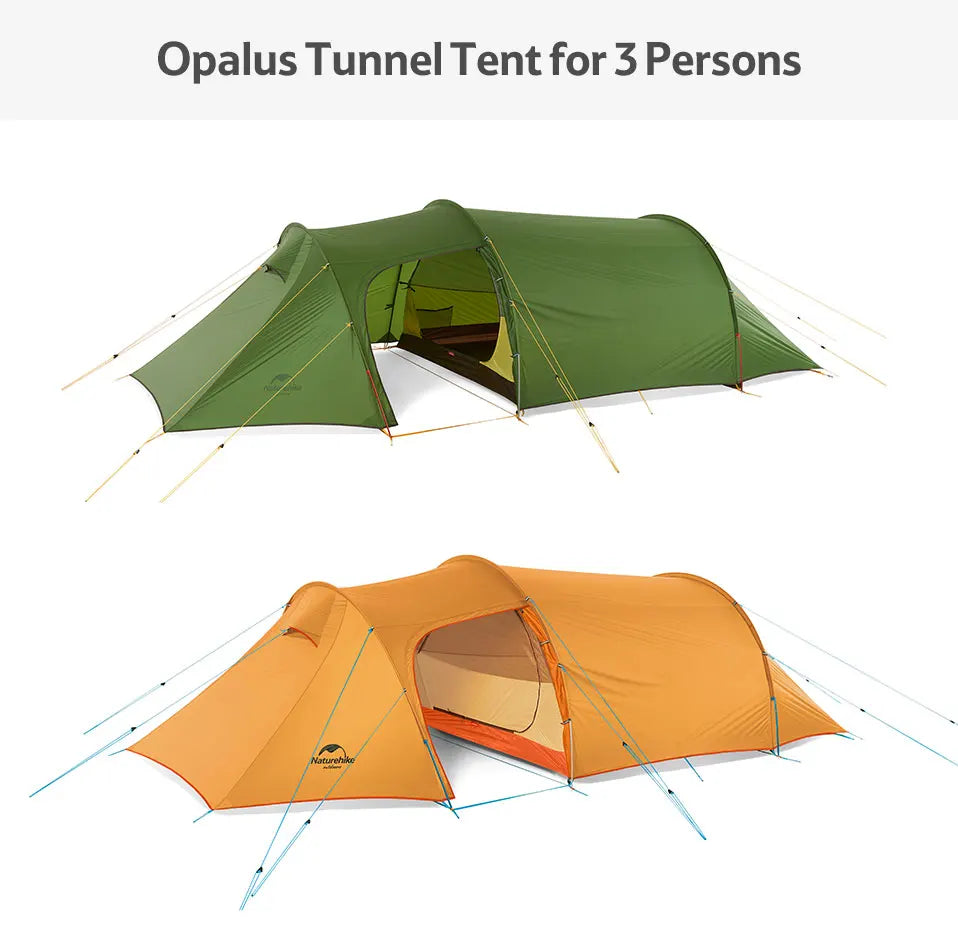 Naturehike Opalus 2 3 4 Tent 2 3 4 Person Hiking Tent 4 Season Tent Ultralight Family Travel Tent 20D Waterproof Camping Tent