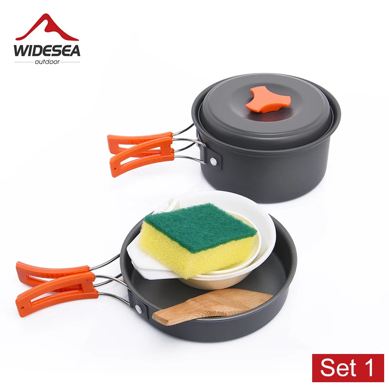 Camping-Kochset 2025: Widesea Outdoor Cookware - Tableware Hiking Picnic Travel Equipment Collection