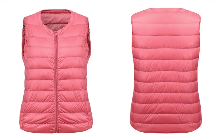 Aurora Stehkragen Daunenweste - Dünn Füllung 80% Größe 3XL