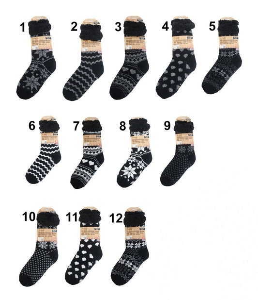 Hüttensocken Kuschelflausch - Größe Universal, Innenplüsch, Anti-Rutsch-Sohle