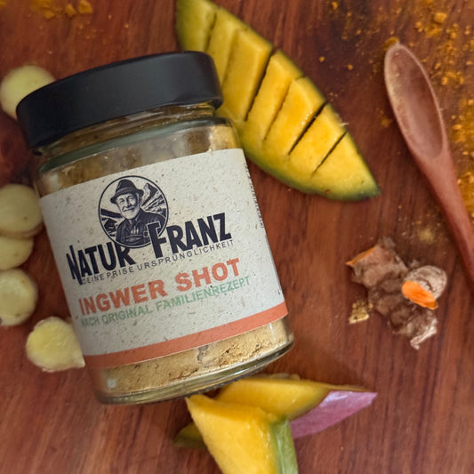 Ingwer Shot Mix mit Mango