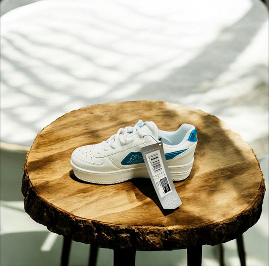 Kappa Plateau Sn Damen sport schuhe in Weiß Blau in Größe 38