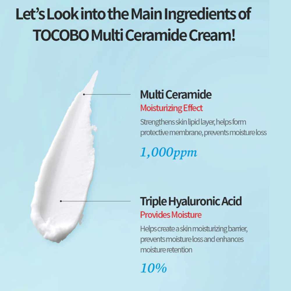 TOCOBO Ceramide Cream - Hautbarriere-Schutz 50 ml Hyaluron-Komplex