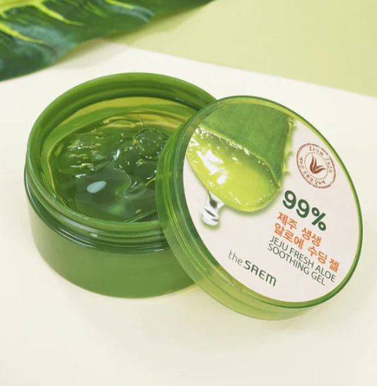 The SAEM Jeju Fresh Aloe Gel - Feuchtigkeitsspendend, 99% Aloe, 300 ml