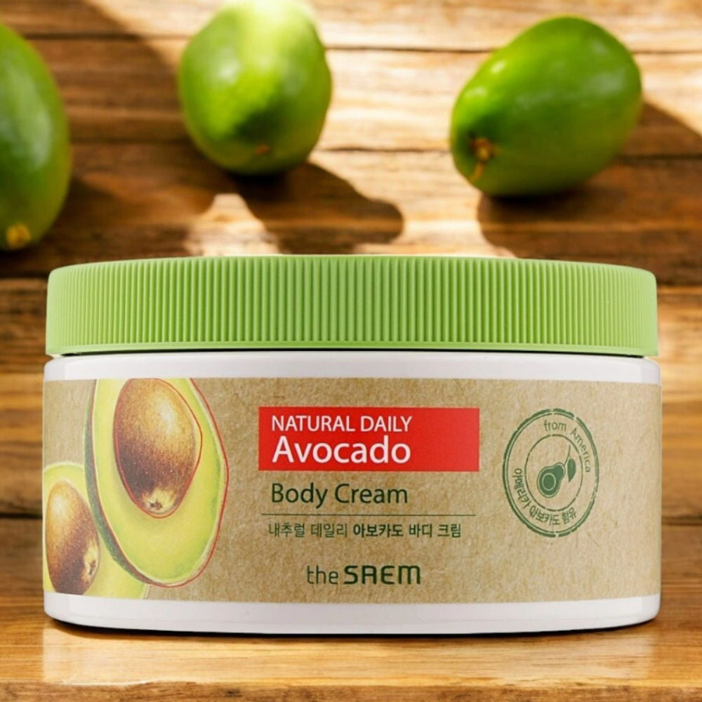 SAEM Natural Avocado Body Cream Avocado Pflege - 300 ML Avocado-Extrakt