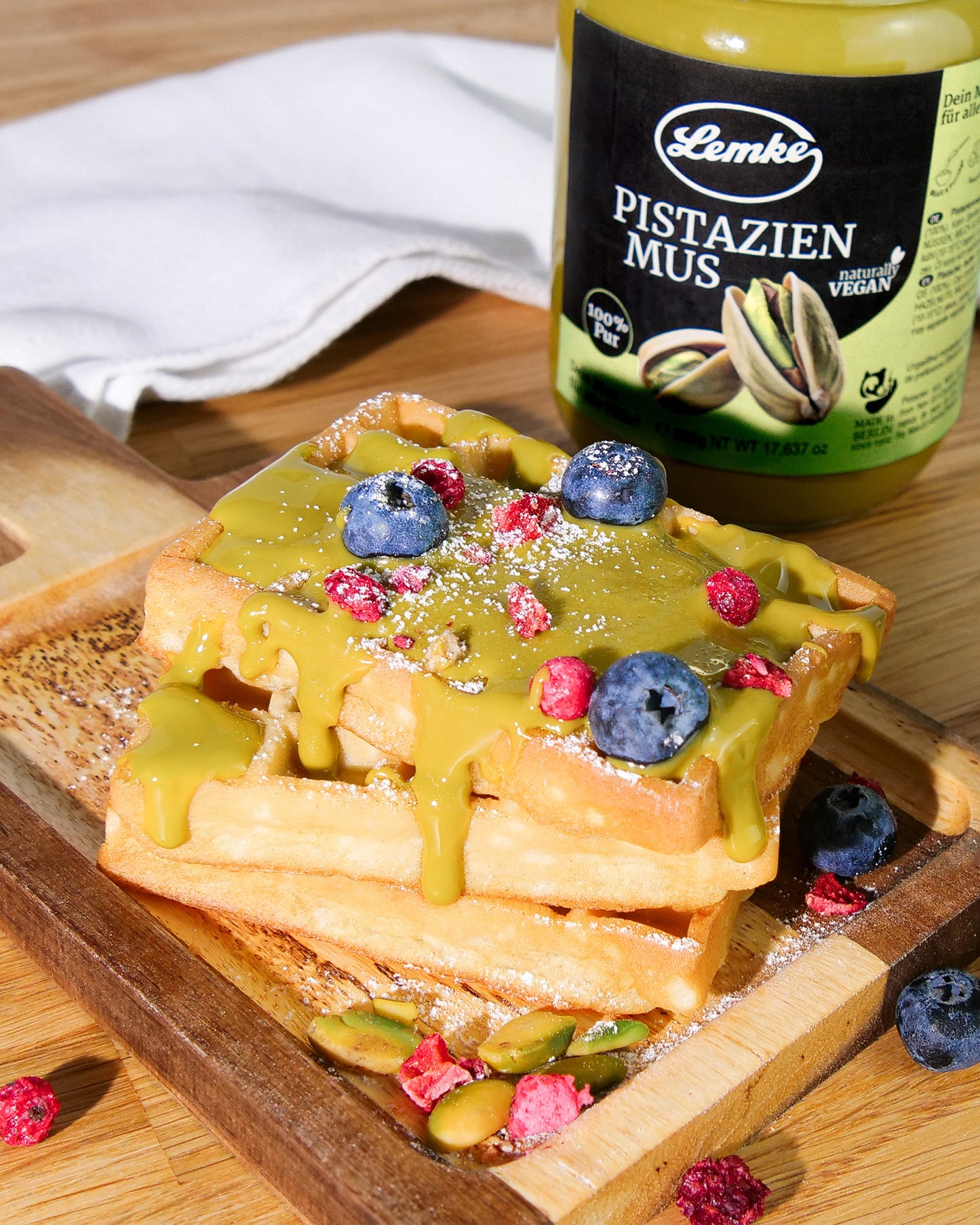 Unt cremos de fistic cu marțipan și mai multe ingrediente Lemke Fine Berlin - Capacitate 500 g, Vegan, Fără zahăr