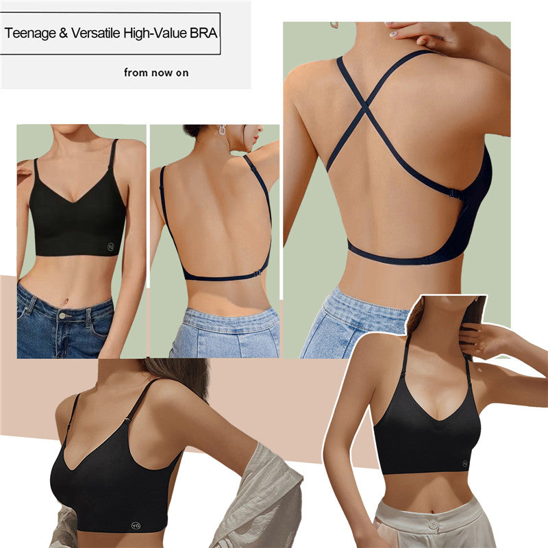 Oeak Unsichtbarer BH 2025 - Deep U Plunge BH trägerlos mit transparenten Trägern