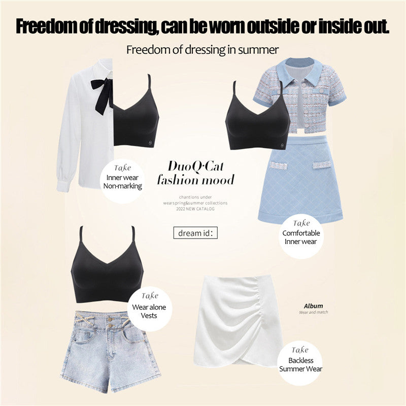 Oeak Unsichtbarer BH 2025 - Deep U Plunge BH trägerlos mit transparenten Trägern