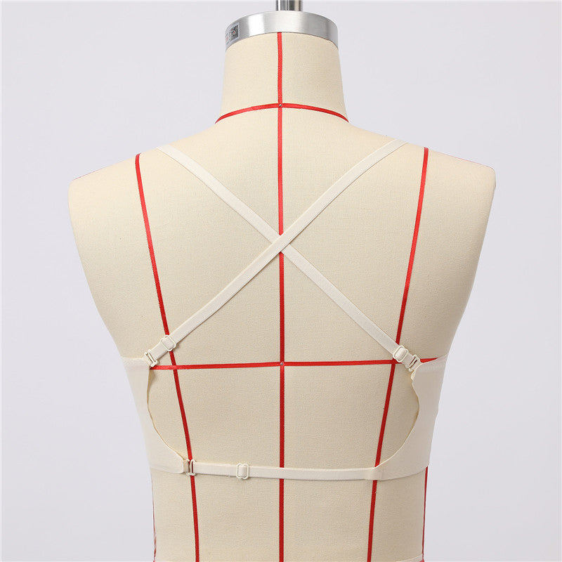 Oeak Unsichtbarer BH 2025 - Deep U Plunge BH trägerlos mit transparenten Trägern