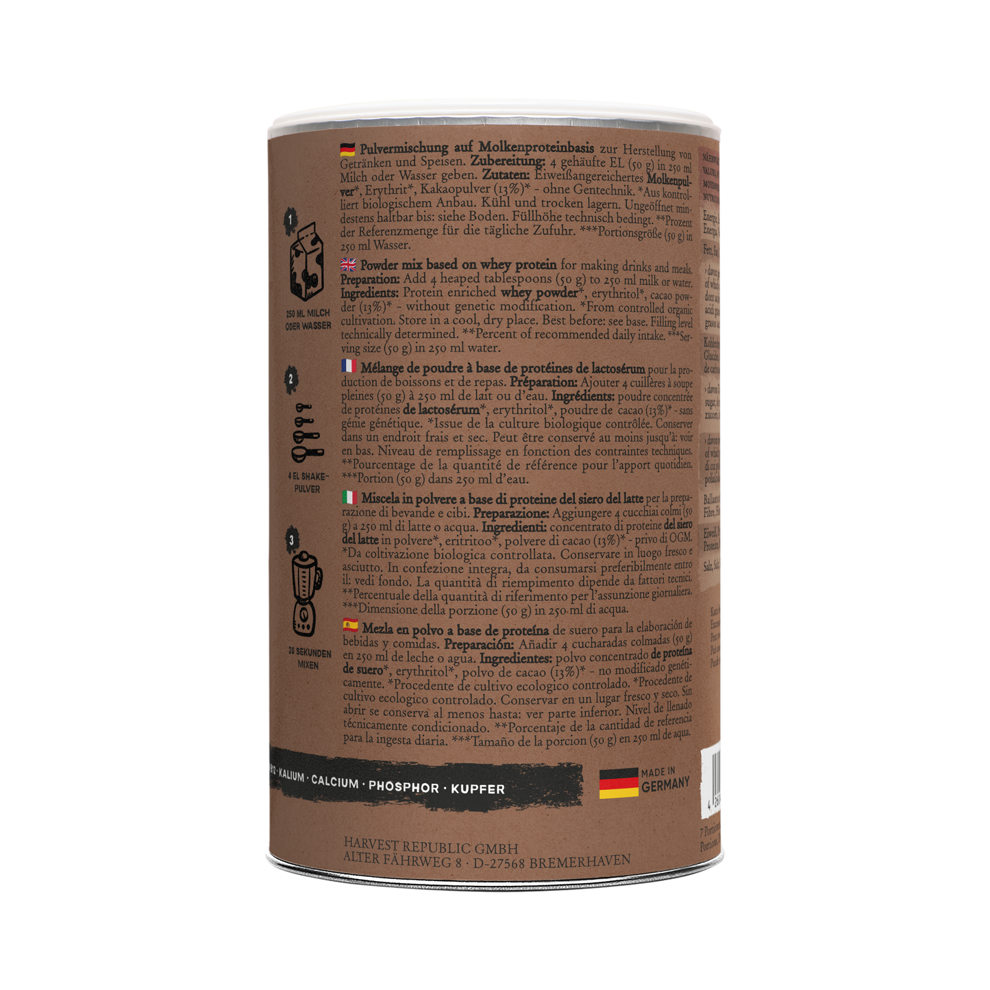 Whey Protein - NO ADDED SUGAR - Cacao