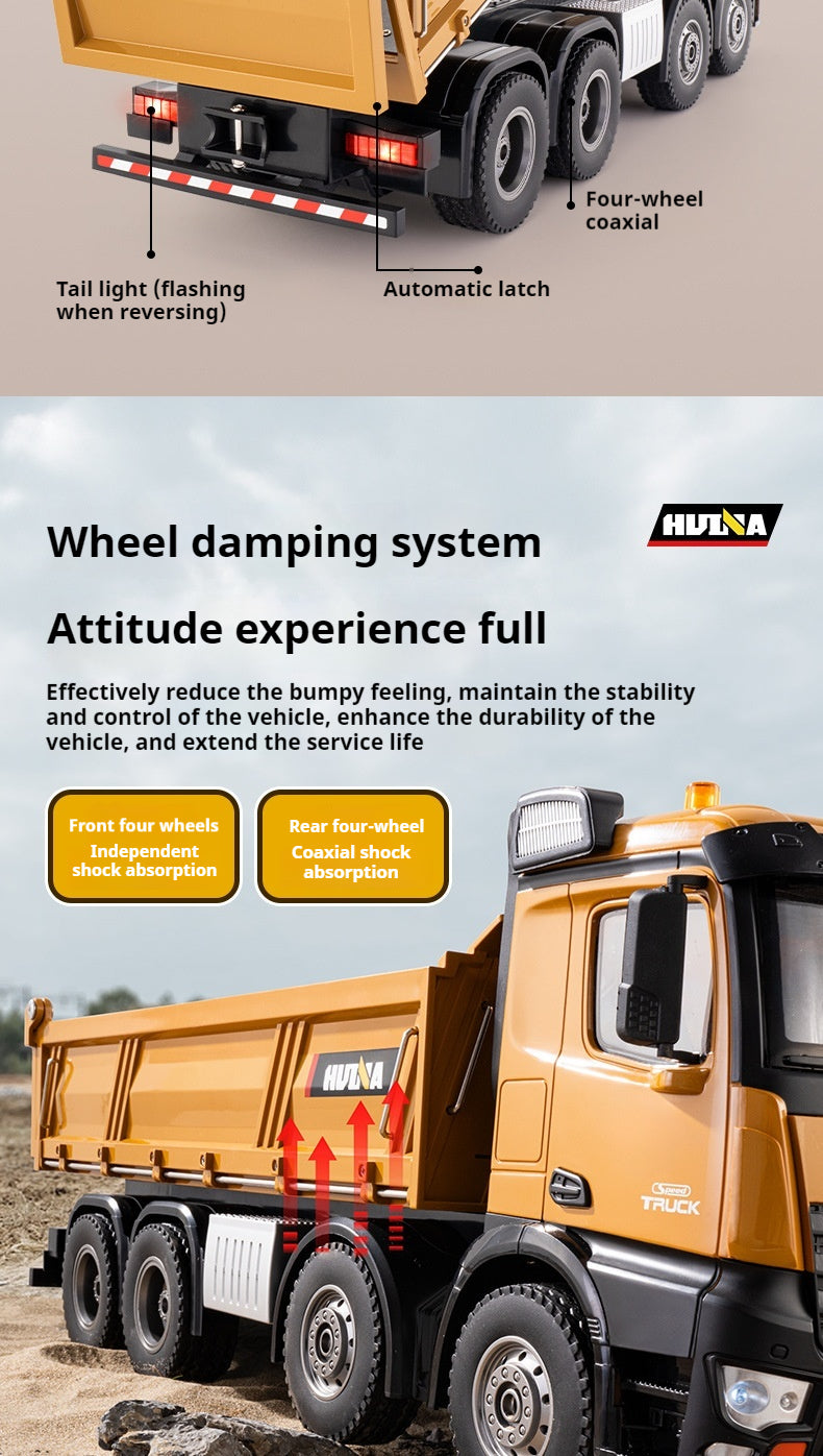 Camion basculant cu telecomandă YOQIDOLL 536 - 12 canale 1:14 8 roți