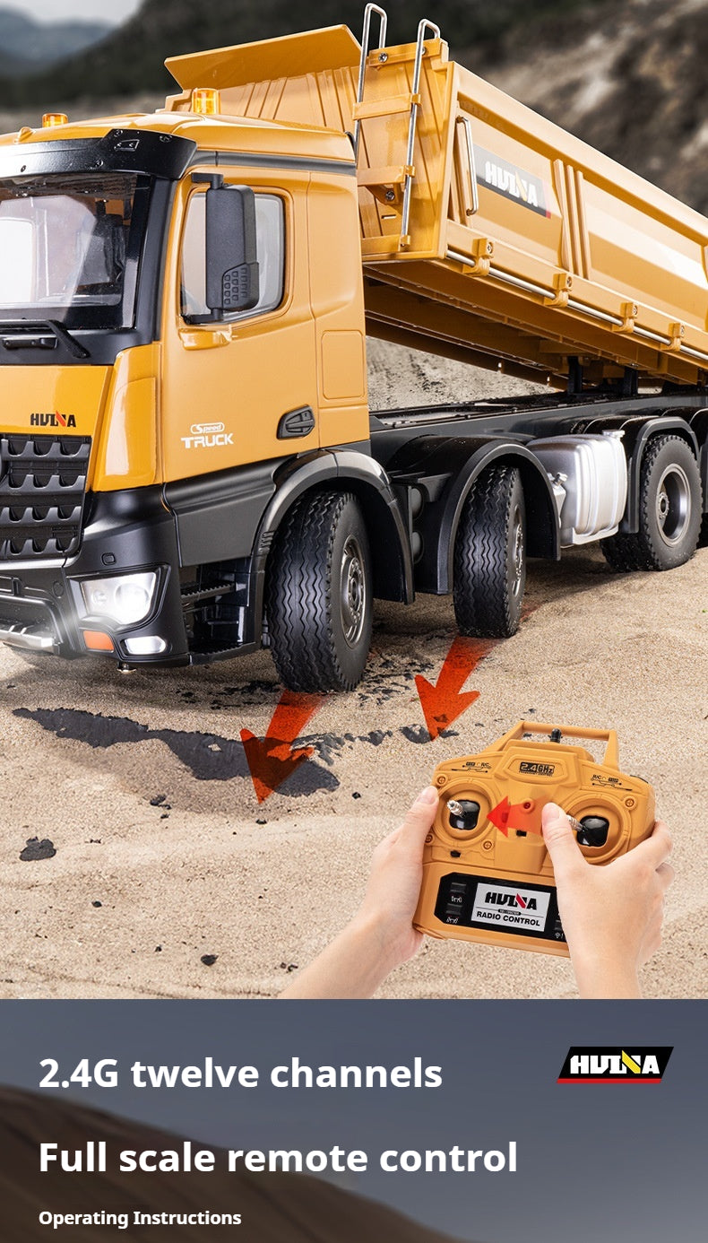 Camion basculant cu telecomandă YOQIDOLL 536 - 12 canale 1:14 8 roți