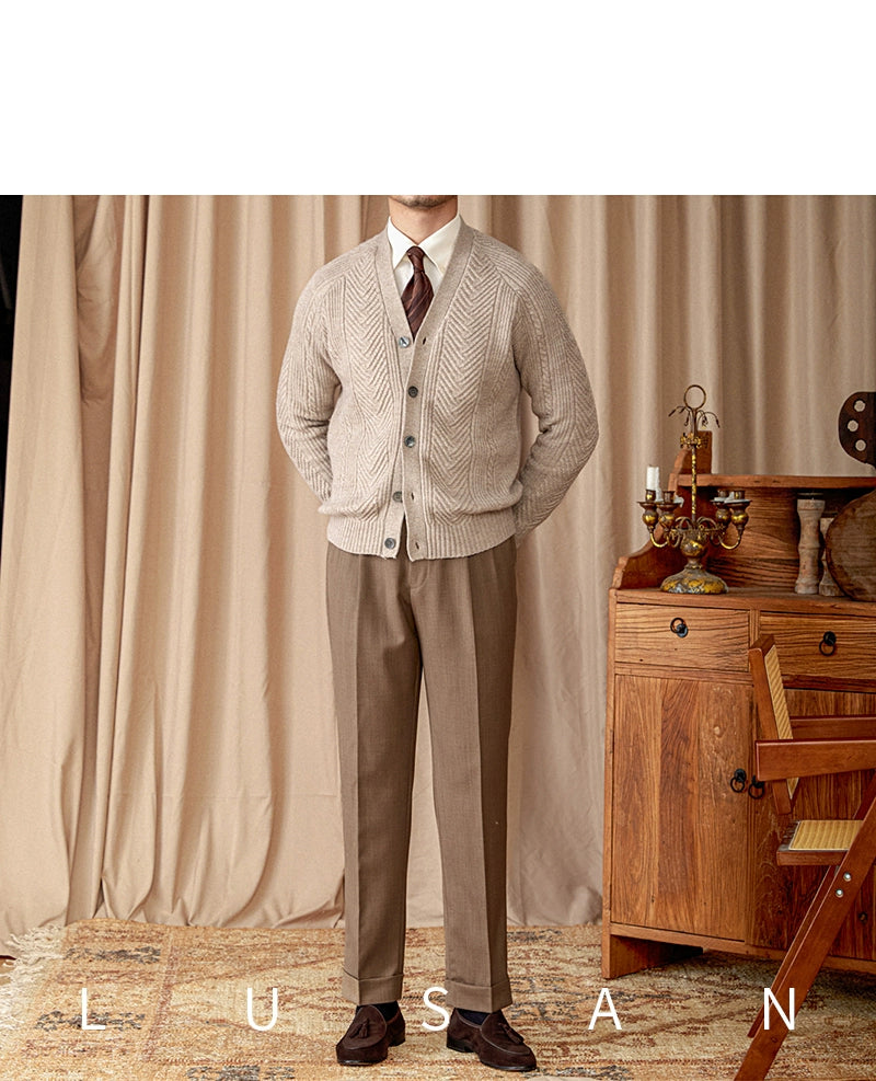 Heritage Vintage Wollcardigan V-Ausschnitt - Slim, Warm LXL