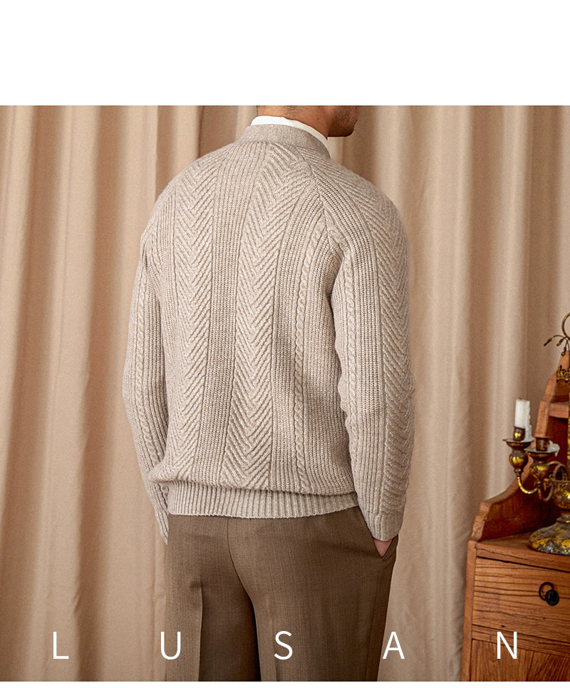 Heritage Vintage Wollcardigan V-Ausschnitt - Slim, Warm LXL