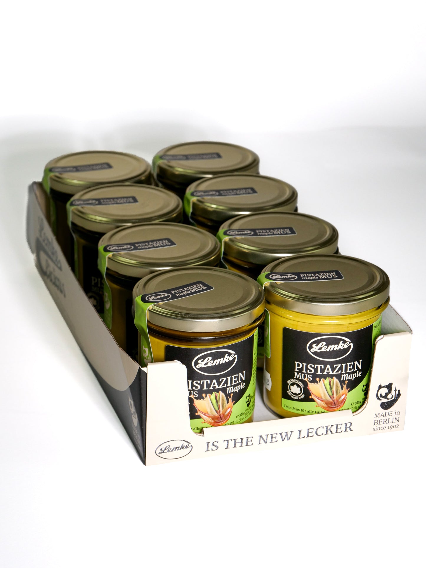 Lemke Fine Berlin Marzipan & More Unt de Fistic și Arțar Cremos - Capacitate 300 g, Vegan, Zahăr de Arțar