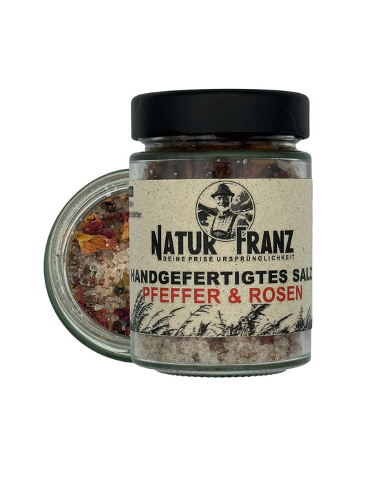 Piper și trandafir Piper roz ușor cu petale de trandafir - Conținut 50 g, Dimensiune 4 x 4 cm