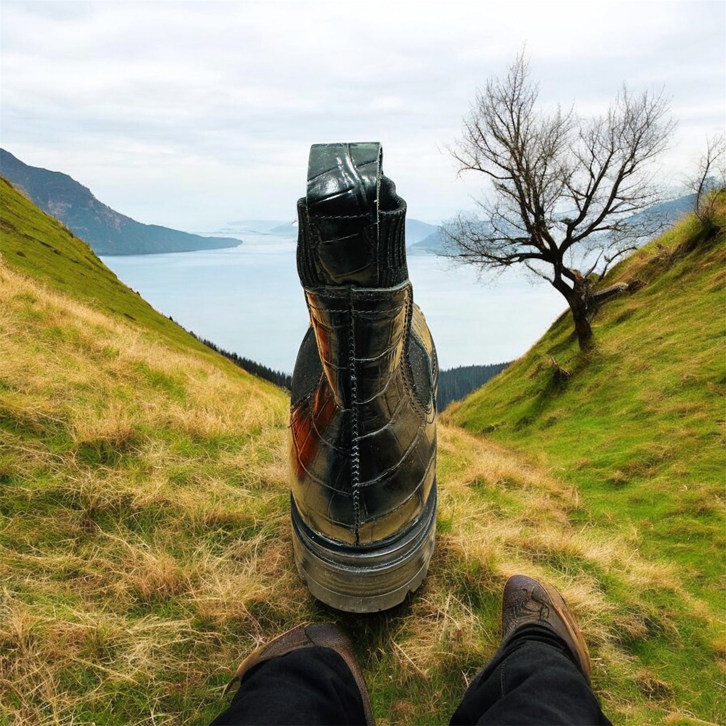 NoGRZ damen chelsea Kroko Muster winter Stiefeletten