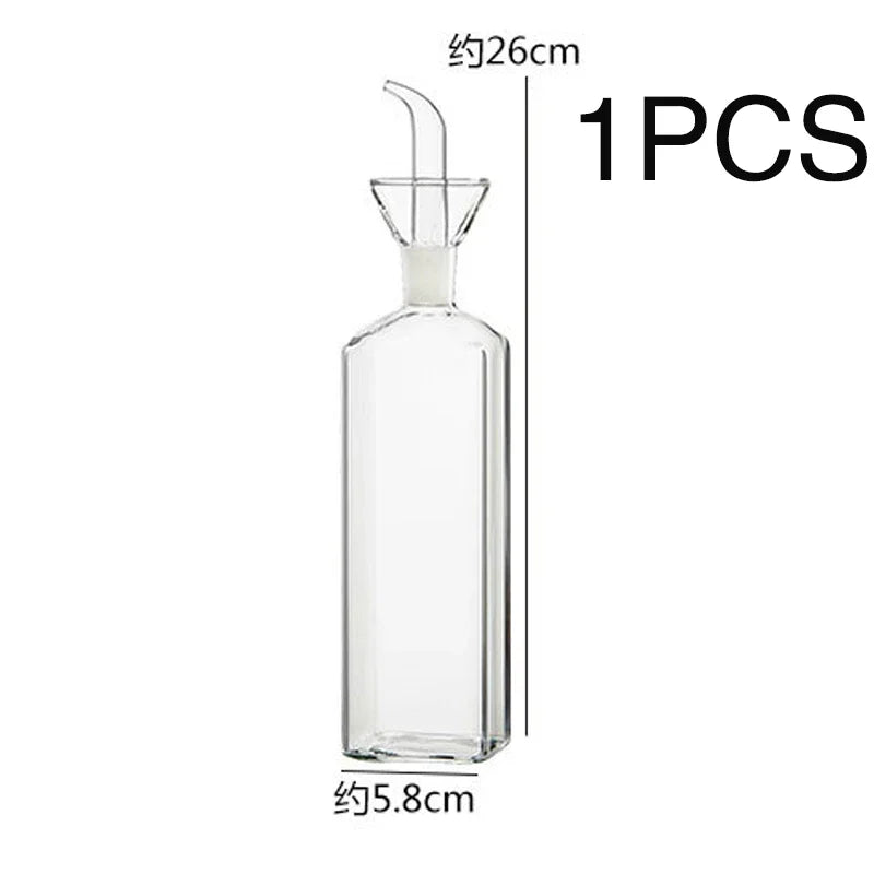High Borosilicate Glass Oil Pot Household Leak-proof Oil & Vinegar Pots Kitchen Soy Sauce Pot Tank Seasoning Bottle
