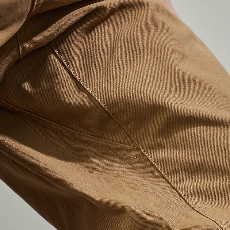 Baggy tapered casual pants cotton autumn and winter weight trousers men's overalls