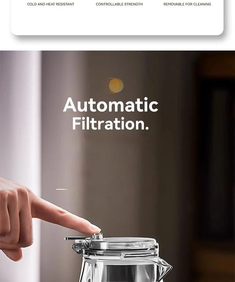 GIANXI Glass Teapot And Pot Household Tea Set Teapot Heat-resistant Tea Water Separation Filter Flower Teapot Glass Teapot