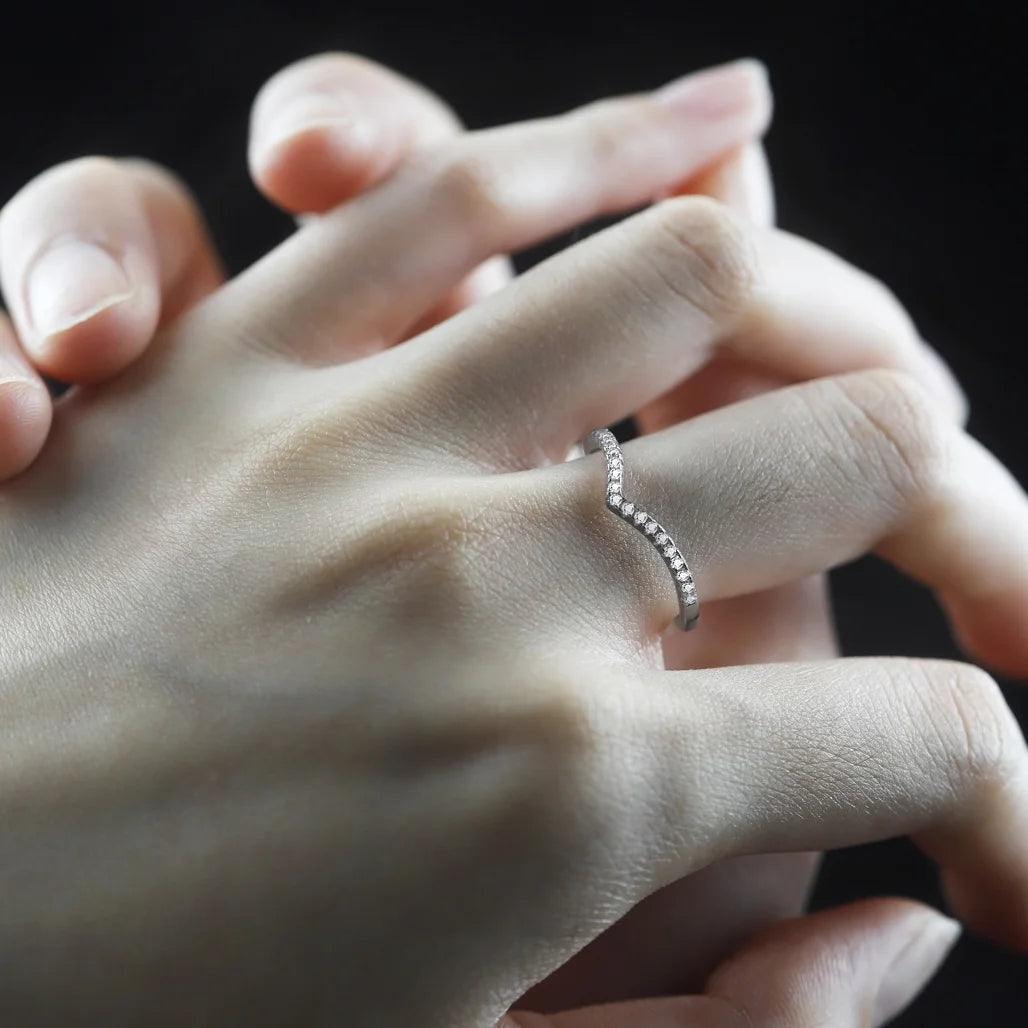Women's 925 Sterling Silver Ring Zircon Wedding Design Engagement Princesess Vintage Fashion Shiny Gift