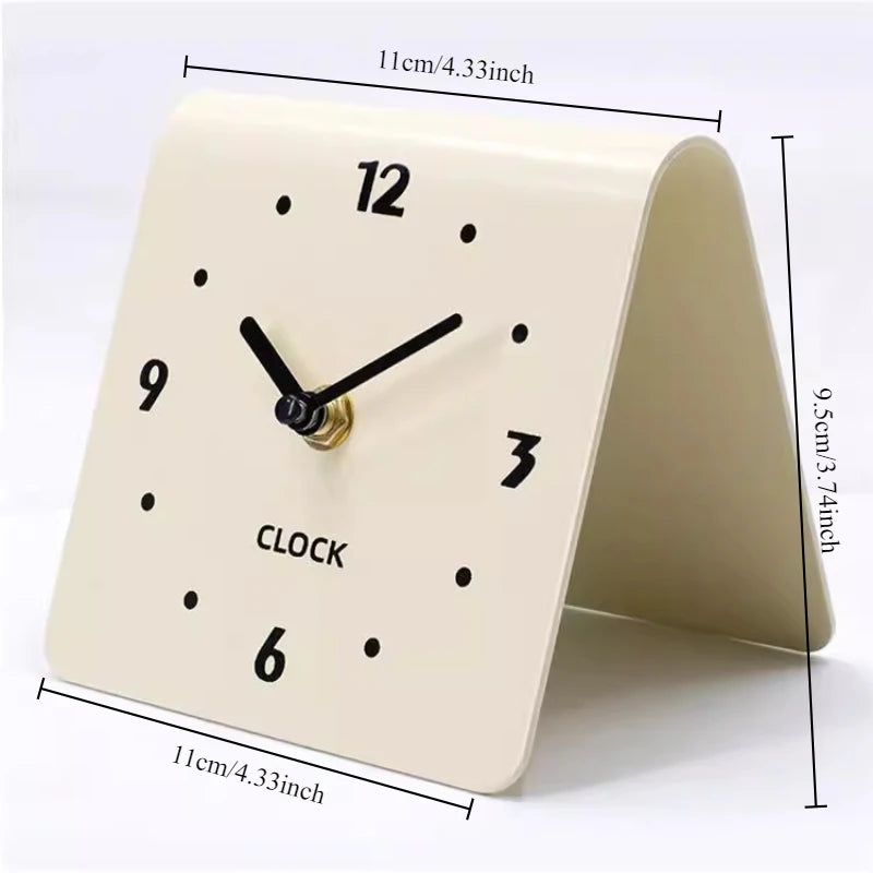 Cream Desktop Living Room Home Clock Modern Creative Desktop Clock Silent Ornament
