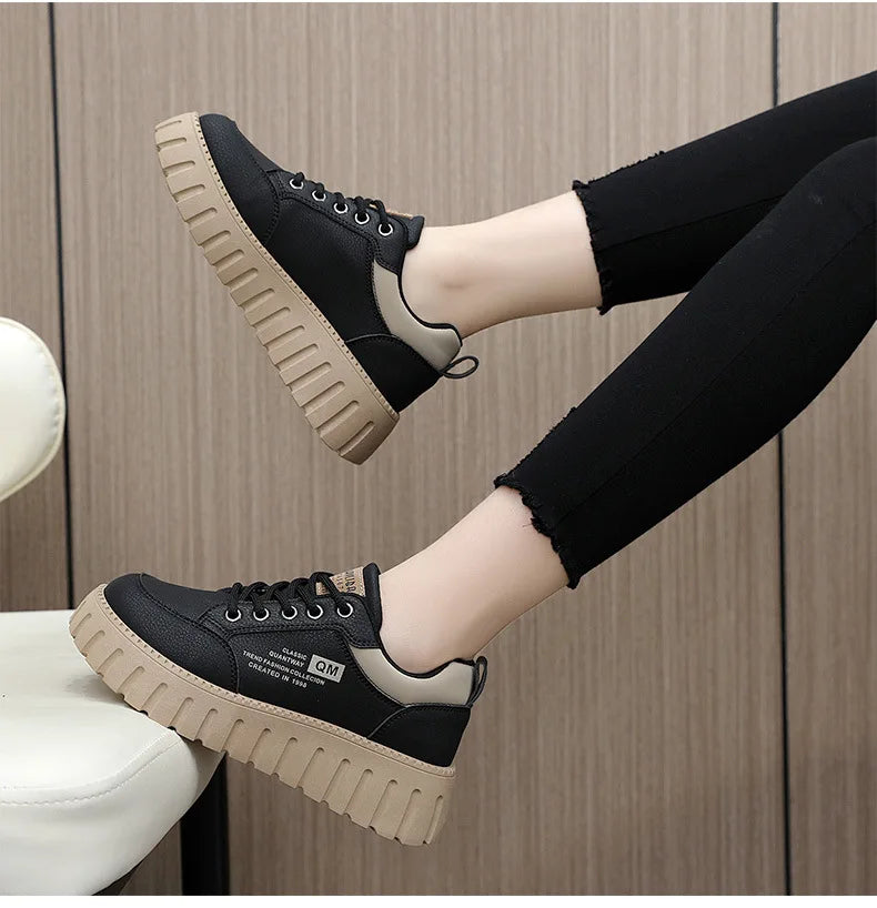 CEENIU TG00352 Plateau Sneaker Komfort - 5cm Absatz, PU