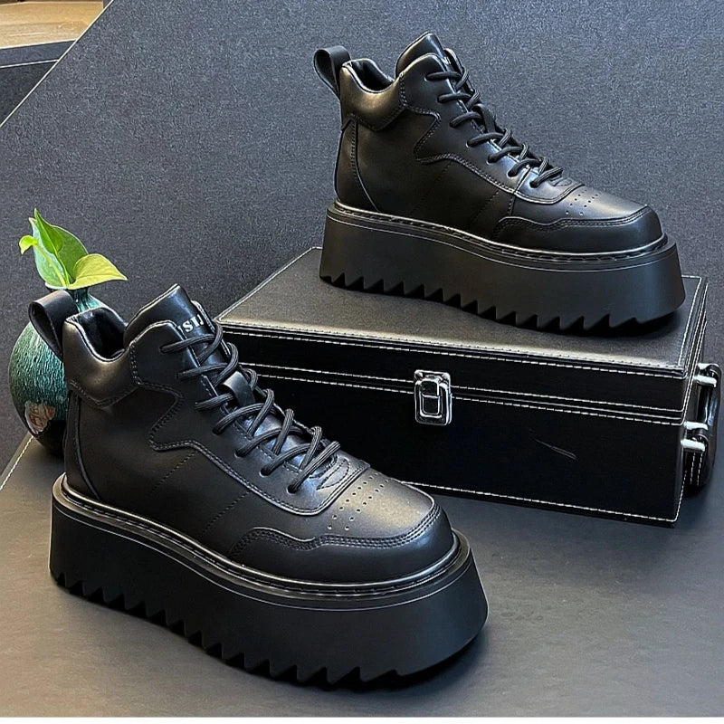 Nova Runner High Top Leder Komfort- Plateau 3cm Größe 42-46