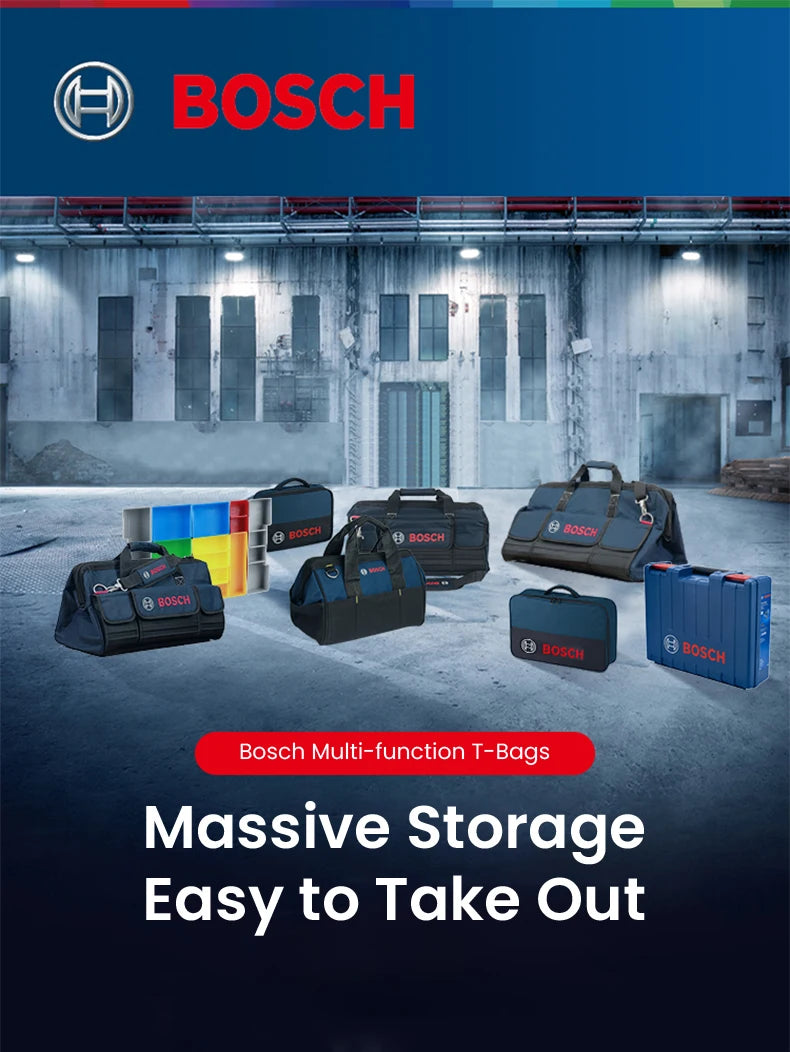Bosch Werkzeugtasche 3 Größen Mini/S/M - Werkzeug Aufbewahrung Organizer Tasche - Arbeitstasche Holzarbeiter Elektriker Canvas Wasserdicht Angeln